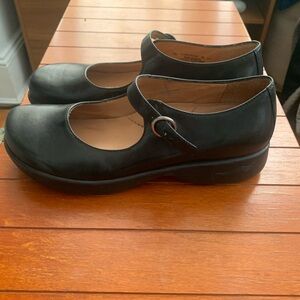 Dansko Black Diana leather Mary Janes Size 38